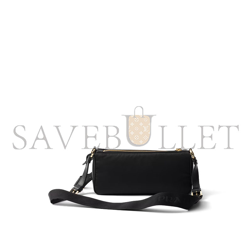 Pra*a small re-nylon and leather shoulder bag 1bc234 (27*13*4cm)